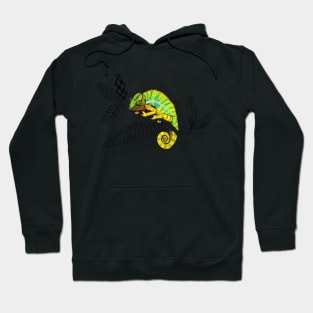 Colorful Panther Chameleon Doodle Hoodie